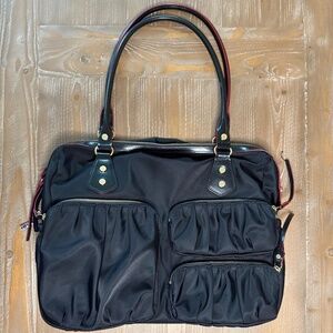Vintage MZ Wallace Black Nylon Shoulder/Crossbody Handbag w/ Adjustable Strap